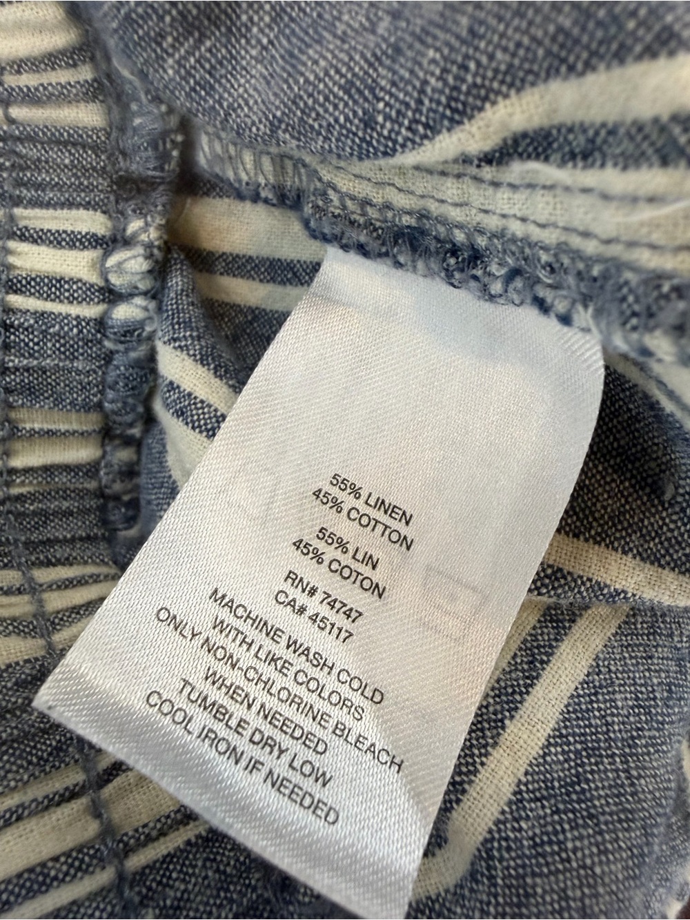 Natural Reflections Striped Drawstring Shorts (Linen & Cotton) Xsmall - Picture 8 of 11